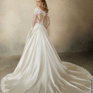 Mori Lee Satin Ball Gown- Sample size 20